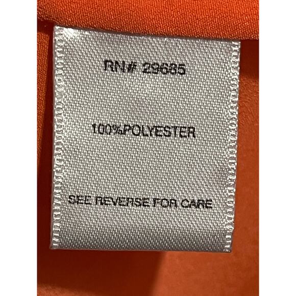 Pendleton Blouse Women's Size 14 Orange Swifty Button Front Long Sleeve - Picture 5 of 6